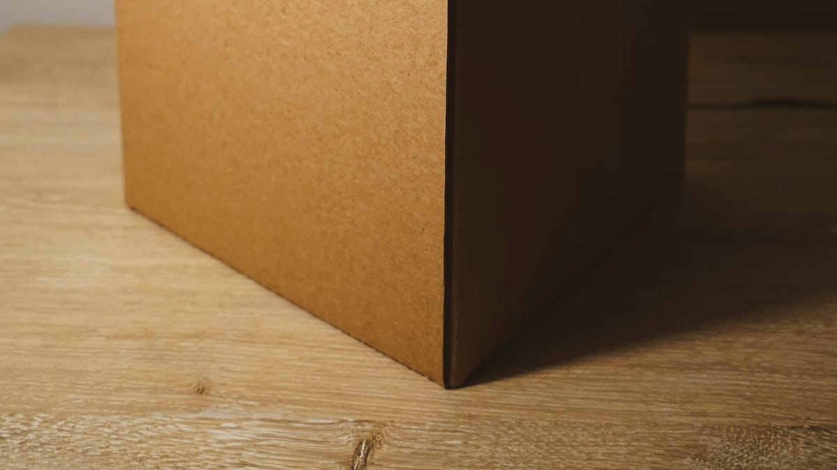 Cardboard subscription box ready to ship